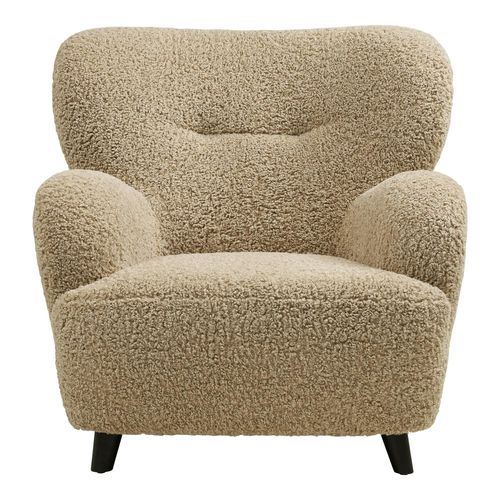 Fauteuil Beige Taupe En Tissu Berlin