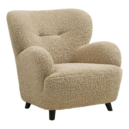 Fauteuil Beige Taupe En Tissu Berlin