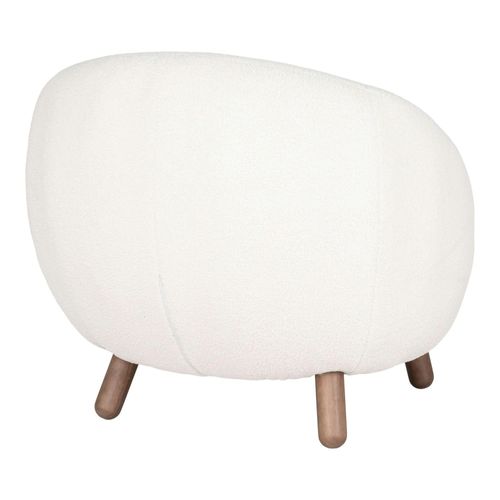 Fauteuil Rond Contemporain En Peau De Mouton Synthétique Berlin
