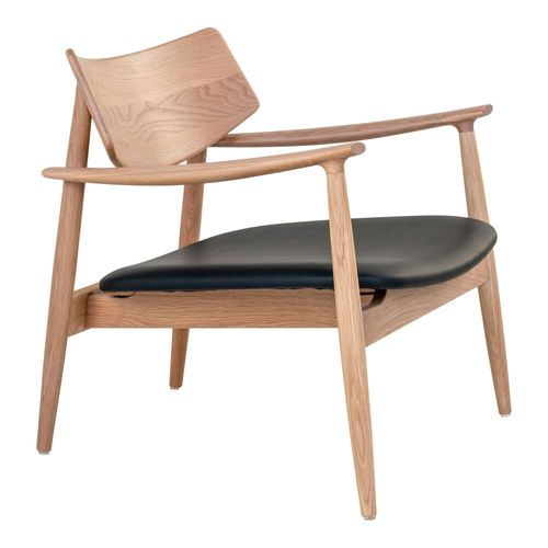 Fauteuil Design En Chêne Avec Assise Noire Berlin