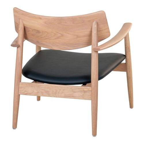 Fauteuil Design En Chêne Avec Assise Noire Berlin