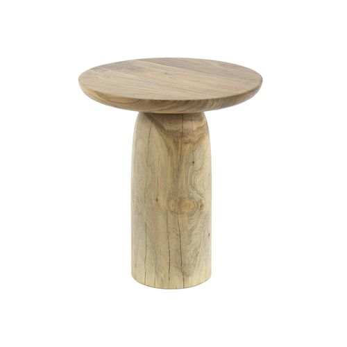Table D’appoint Bois – Plateau Sculpté, 46 Cm Melbourne