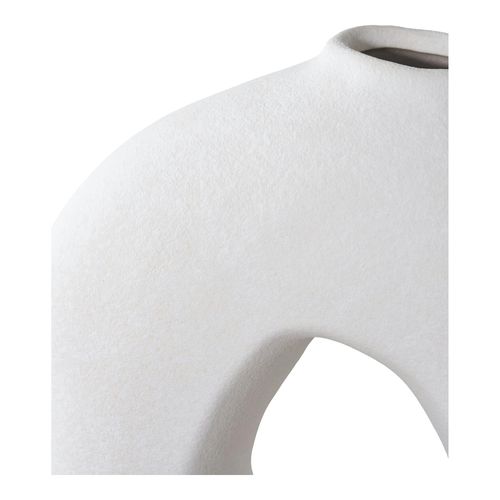 Vase Donut En Céramique Blanche