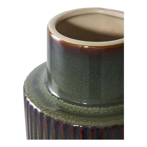 Vase Vintage Marron Et Vert