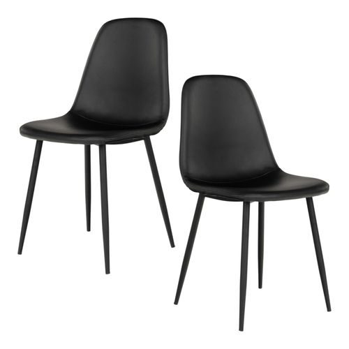 Chaise De Salle à Manger Noire (lot De 2) Berlin