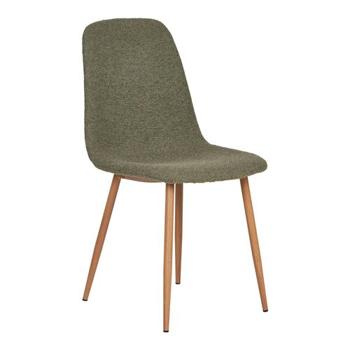 Chaise De Salle à Manger Verte En Tissu Bouclette (lot De 2) Berlin