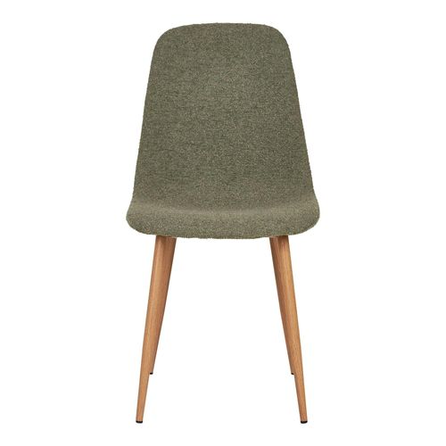 Chaise De Salle à Manger Verte En Tissu Bouclette (lot De 2) Berlin