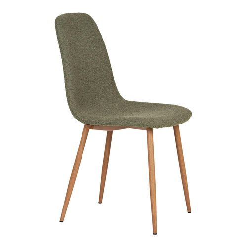Chaise De Salle à Manger Verte En Tissu Bouclette (lot De 2) Berlin