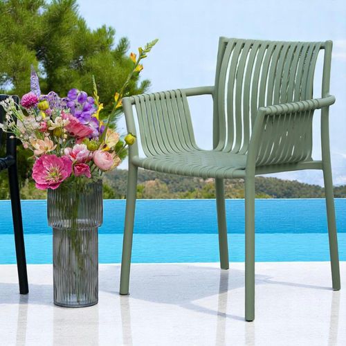 Chaise De Jardin Verte (lot De 4) Mendoza