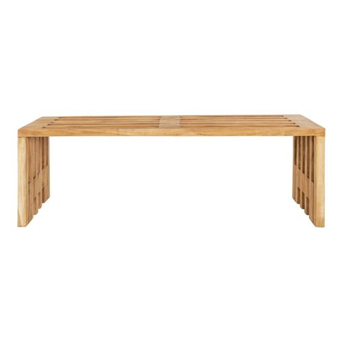 Banc De Jardin En Bois De Teck Sans Dossier 140 Cm Mendoza