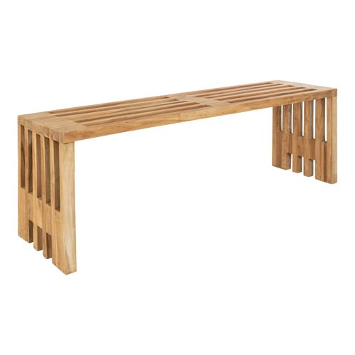 Banc De Jardin En Bois De Teck Sans Dossier 140 Cm Mendoza