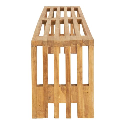 Banc De Jardin En Bois De Teck Sans Dossier 140 Cm Mendoza