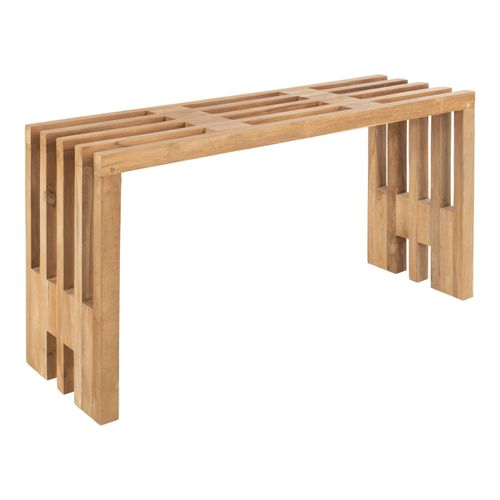 Banc De Jardin En Bois De Teck Sans Dossier 90 Cm Mendoza