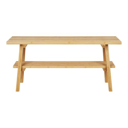 Banc En Bambou Avec 2 Plateaux, Pour Sdb Ou Entrée Bruges