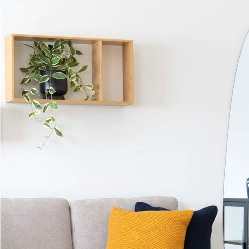 Etagère Murale Cadre En Bambou, 2 Espaces Tallinn