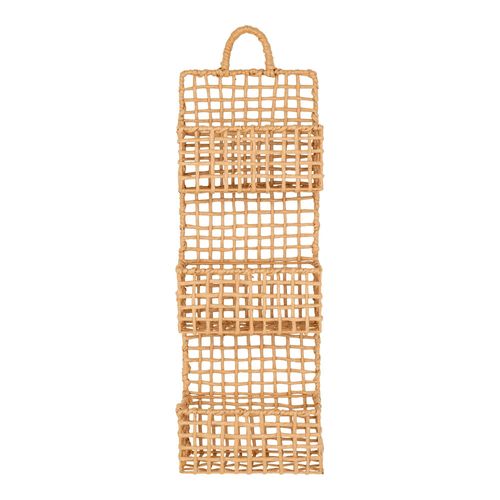 Etagère De Rangement Verticale En Fibres Naturelles, 3 Paniers Tallinn