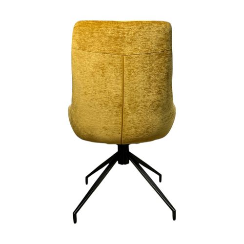 Chaise Pivotante Retro En Velours Moutarde (lot De 2) Palerme