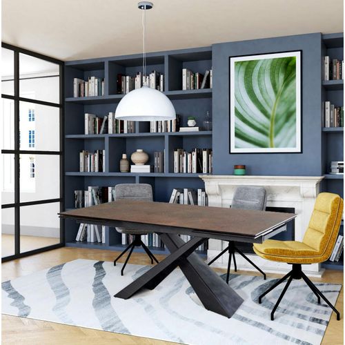 Table Extensible En Céramique Effet Rouille 180-280 Cm Lombardie