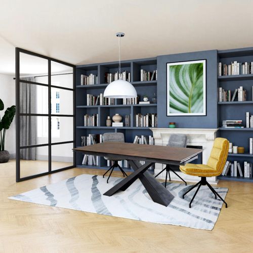 Table Extensible En Céramique Effet Rouille 180-280 Cm Lombardie