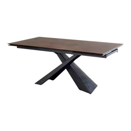 Table Extensible En Céramique Effet Rouille 180-280 Cm Lombardie