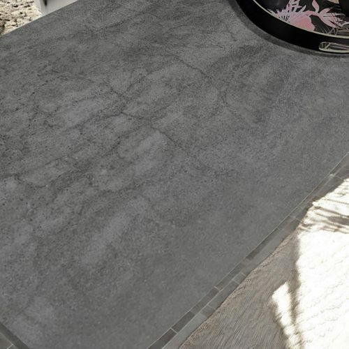 Table Basse En Céramique Anthracite Bords Ronds Lombardie