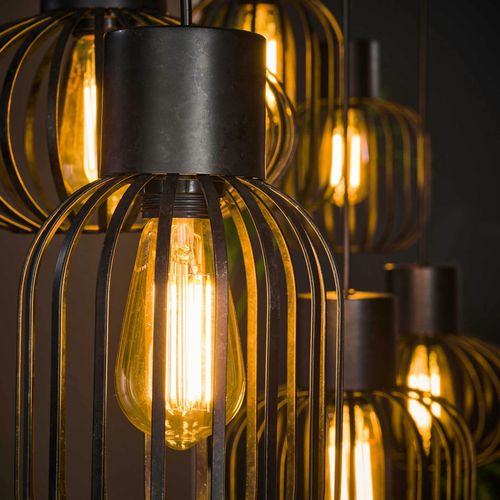 Suspension Métal 6 Lanternes Nova