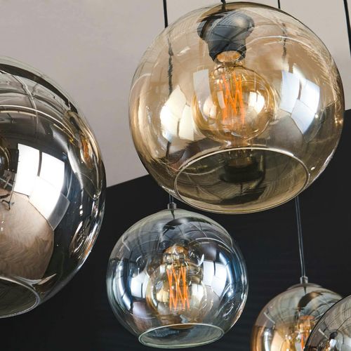 Suspension Globe 7 Lampes Multicolores Nova