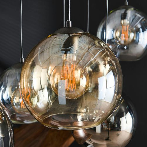 Suspension Globe 7 Lampes Multicolores Nova