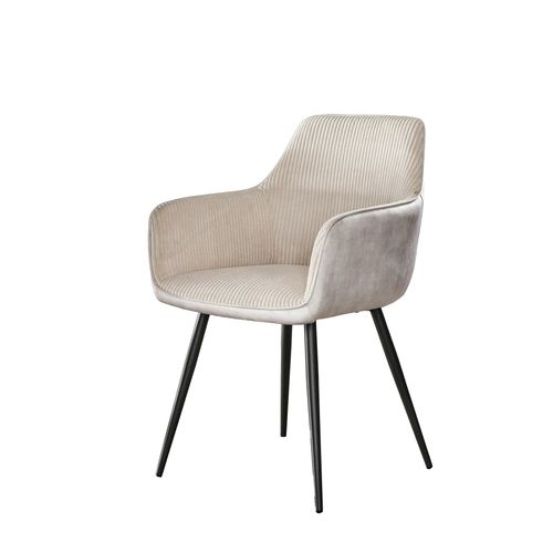 Fauteuil De Table Blanc Gris Bi-matière (lot De 2) Galway