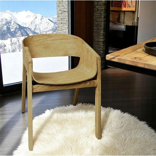 Chaise Design En Bois Dossier Large Palerme