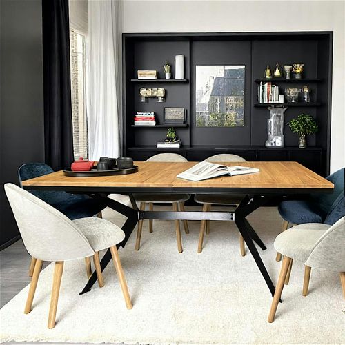 Table Rectangulaire Extensible En Chêne Huilé 180 Cm Palerme