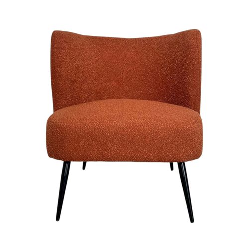 Fauteuil Tissu Terracotta Bouclé Malmoe