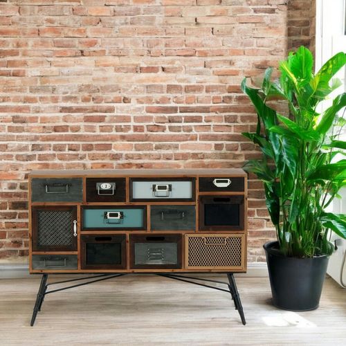 Commode D'apothicaire 11 Tiroirs 1 Porte Lamphun