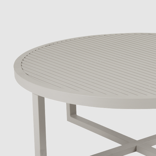 Table Basse De Jardin En Aluminium Gris Sable D 100 Cm Oslo