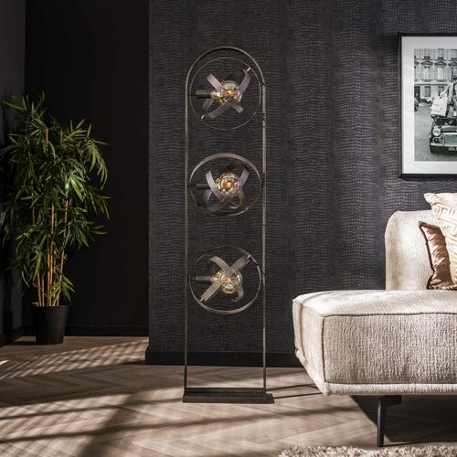 Lampadaire Salon 3 Anneaux Métalliques Tribeca