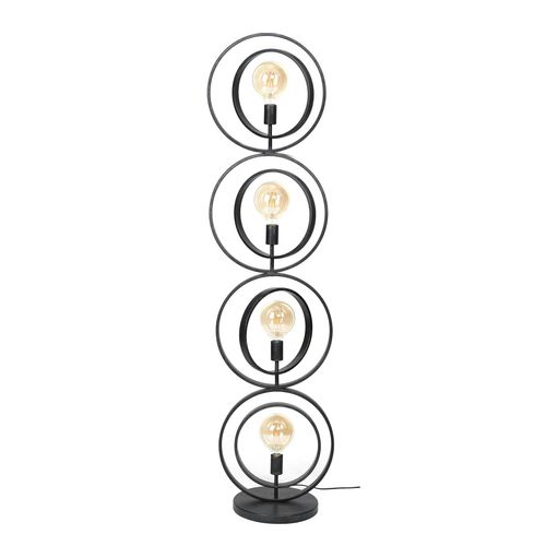 Lampadaire Industriel Anneaux Doubles 4 Lampes Tribeca