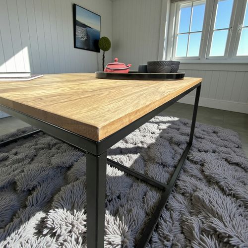 Table Basse Carrée En Chêne Massif Huilé 100 X 100 Palerme