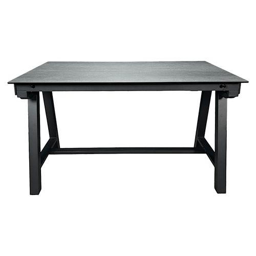 Table Haute En Céramique Extensible Effet Ardoise 160-270 Cm Lombardie