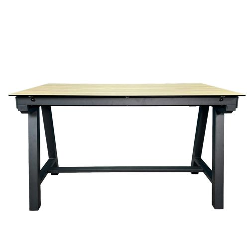 Table Haute En Céramique Extensible Effet Bois 160-270 Cm Lombardie