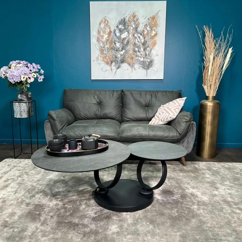Table Basse Pivotante En Céramique Anthracite Lombardie