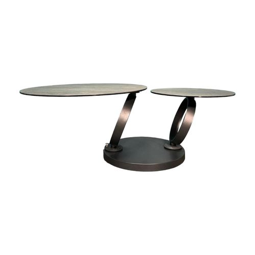 Table Basse Pivotante En Céramique Anthracite Lombardie