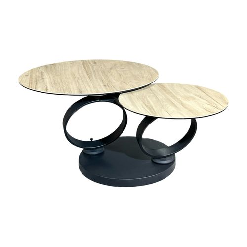 Table Basse Pivotante En Céramique Effet Bois Lombardie