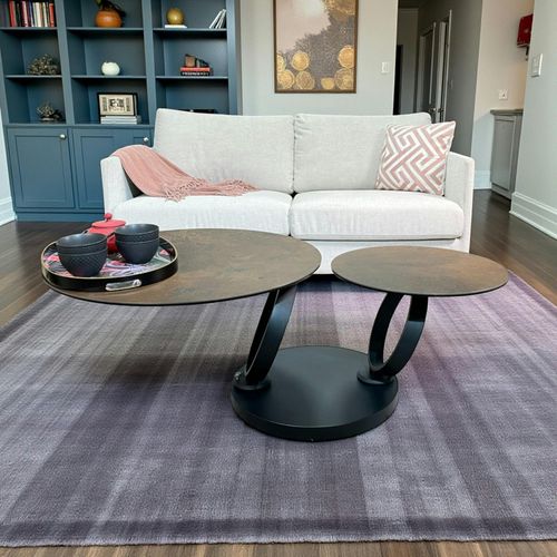 Table Basse Pivotante En Céramique Bronze Lombardie