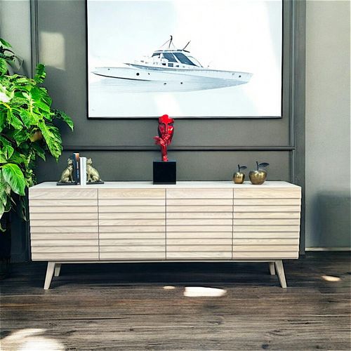 Buffet En Bois De Chêne Blanc (4 Portes) Cologne