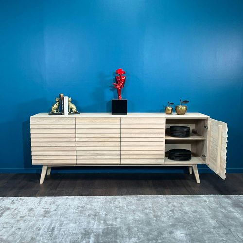 Buffet En Bois De Chêne Blanc (4 Portes) Cologne