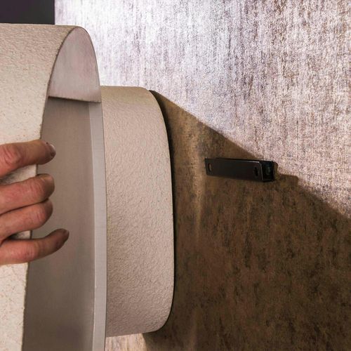 Etagère Murale Blanche En Marbre Composite Forme Organique 46 Cm Taj