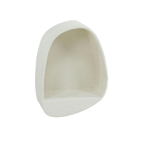 Etagère Murale Blanche En Marbre Composite Forme Organique 46 Cm Taj