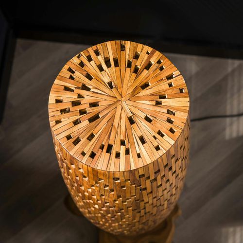 Lampadaire En Bois De Teck Recyclé 145 Cm Java