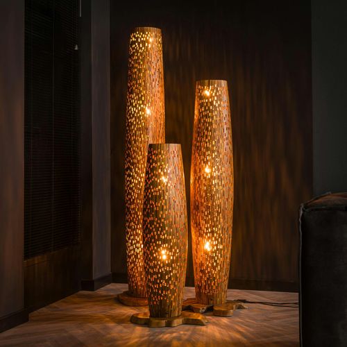 Lampadaire En Bois De Teck Recyclé 145 Cm Java