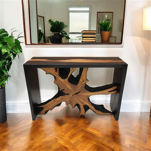 Console Racine Noire Et Naturelle Arizona